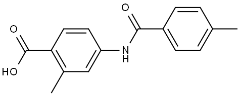 2-Methyl-4-[(4-methylbenzoyl)amino]benzoic acid Structure