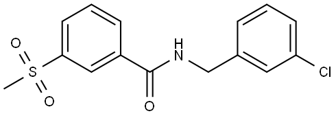 N-[(3-Chlorophenyl)methyl]-3-(methylsulfonyl)benzamide Structure