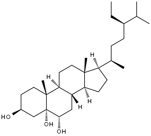 Stigmastane-3,5,6-triol, (3β,5α,6α)-|化合物 (24R)-STIGMASTANE-3Β,5Α,6Α-TRIOL