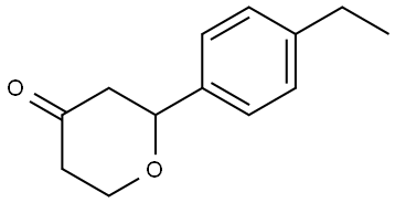 2-(4-ethylphenyl)tetrahydro-4H-pyran-4-one Struktur