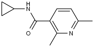 N-Cyclopropyl-2,6-dimethyl-3-pyridinecarboxamide 结构式