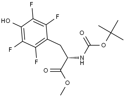 methyl (S)-2-((tert-butoxycarbonyl)amino)-3-(2,3,5,6-tetrafluoro-4-hydroxyphenyl)propanoate Structure
