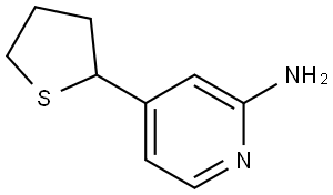 2-Amino-4-(tetrahydrothiophen-2-yl)pyridine Struktur