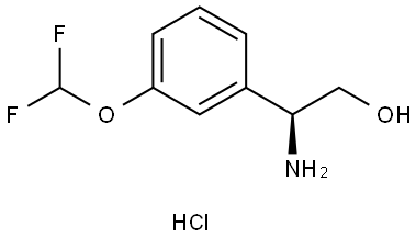 (2S)-2-amino-2-[3-(difluoromethoxy)phenyl]ethan-1-ol hydrochloride Struktur