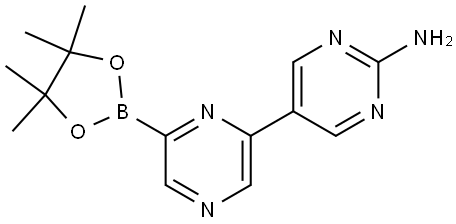 6-(2-Amino-5-pyrimidyl)pyrazine-2-boronic acid pinacol ester Struktur