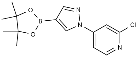 Pyridine, 2-chloro-4-[4-(4,4,5,5-tetramethyl-1,3,2-dioxaborolan-2-yl)-1H-pyrazol-1-yl]- Struktur