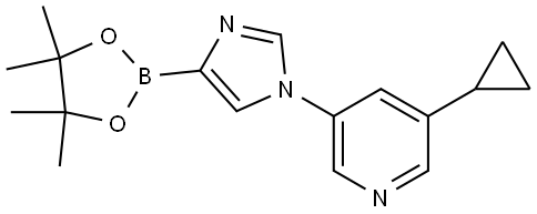 1-(5-Cyclopropyl-3-pyridyl)-1H-imidazole-4-boronic acid pinacol ester Struktur
