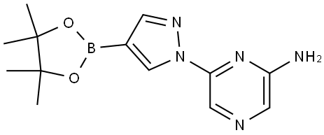 1-(6-Amino-2-pyrazyl)pyrazole-4-boronic acid pinacol ester Struktur