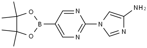 2-(4-Aminoimidazol-1-yl)pyrimidine-5-boronic acid pinacol ester Struktur
