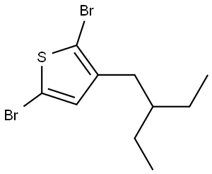 2,5-二溴-3-(2-乙基丁基)噻吩 结构式