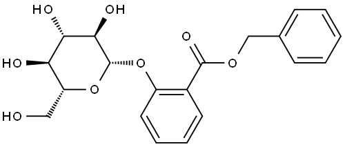 Benzyl 2-(((2S,3R,4S,5S,6R)-3,4,5-trihydroxy-6-(hydroxymethyl)tetrahydro-2H-pyran-2-yl)oxy)benzoate Struktur
