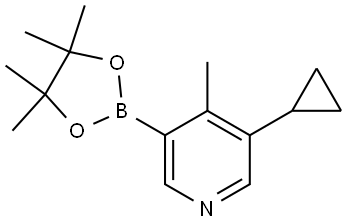 3-Cyclopropyl-4-methyl-5-(tetramethyl-1,3,2-dioxaborolan-2-yl)pyridine Structure