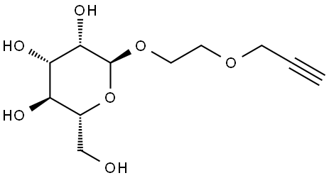 2-propargyloxyethoxy ethanol-α-D-mannopyranoside Struktur