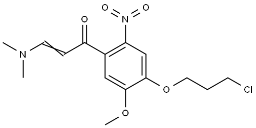 (E)-1-(4-(3-chloropropoxy)-5-methoxy-2-nitrophenyl)-3-(dimethylamino)prop-2-en-1-one Struktur