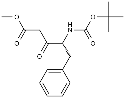 Methyl (R)-4-((tert-butoxycarbonyl)amino)-3-oxo-5-phenylpentanoate Structure