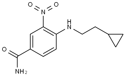 Benzamide, 4-[(2-cyclopropylethyl)amino]-3-nitro- Struktur