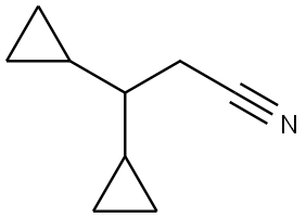 3,3-dicyclopropylpropanenitrile Structure