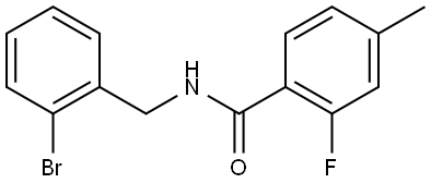 N-[(2-Bromophenyl)methyl]-2-fluoro-4-methylbenzamide 结构式