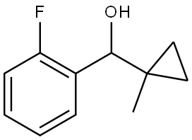2-Fluoro-α-(1-methylcyclopropyl)benzenemethanol, 1517579-07-5, 结构式