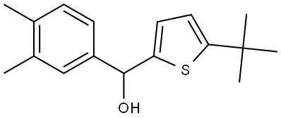 5-(1,1-Dimethylethyl)-α-(3,4-dimethylphenyl)-2-thiophenemethanol, 1540308-67-5, 结构式