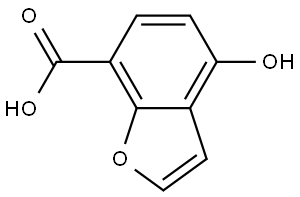 4-羟基苯并呋喃-7-羧酸, 1554280-66-8, 结构式