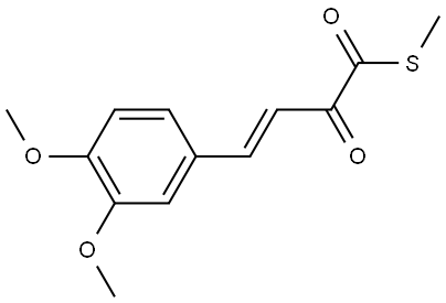 (E)-S-Methyl 4-(3,4-dimethoxyphenyl)-2-oxobut-3-enethioate Structure