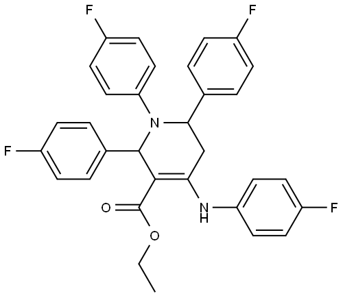 3-Pyridinecarboxylic acid, 1,2,6-tris(4-fluorophenyl)-4-[(4-fluorophenyl)amino]-1,2,5,6-tetrahydro-, ethyl ester|化合物 α-Glucosidase-IN-68