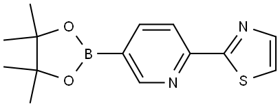 2-(Thiazol-2-yl)pyridine-5-boronic acid pinacol ester Struktur