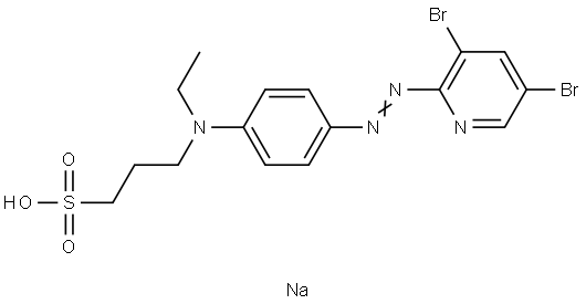 1-Propanesulfonic acid, 3-[[4-[2-(3,5-dibromo-2-pyridinyl)diazenyl]phenyl]ethylamino]-, sodium salt (1:1)|化合物 3,5-DiBr-PAESA sodium