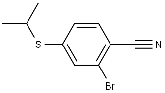 2-Bromo-4-[(1-methylethyl)thio]benzonitrile Structure