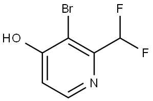 3-bromo-2-(difluoromethyl)pyridin-4-ol Struktur