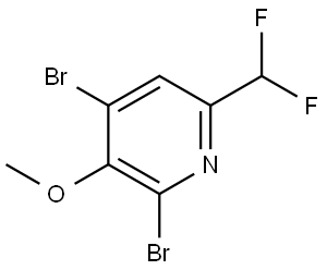 2,4-dibromo-6-(difluoromethyl)-3-methoxypyridine Struktur