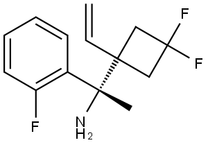 (S)-1-(3,3-difluoro-1-vinylcyclobutyl)-1-(2-fluorophenyl)ethan-1-amine Structure