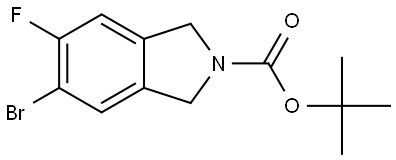 5-溴-6-氟-1,3-二氢-2H-异吲哚-2-羧酸1,1-二甲基乙酯 结构式