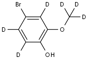 4-bromo-2-(methoxy-d3)phen-3,5,6-d3-ol Struktur