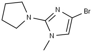 4-bromo-1-methyl-2-(pyrrolidin-1-yl)-1H-imidazole Structure