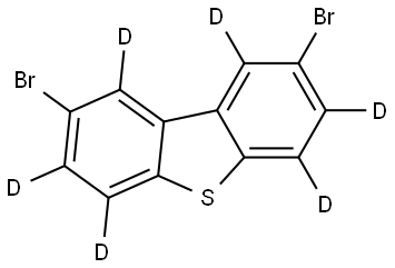 2,8-dibromodibenzo[b,d]thiophene-1,3,4,6,7,9-d6 Struktur