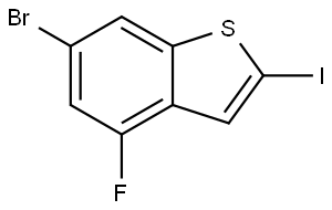 6-bromo-4-fluoro-2-iodobenzo[b]thiophene Struktur