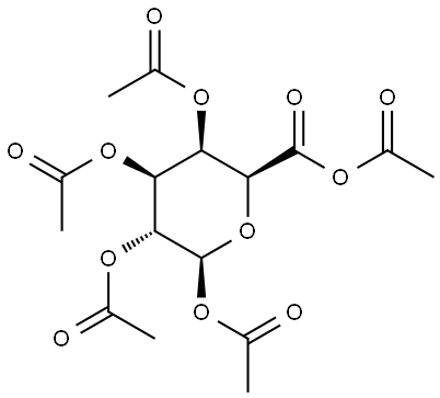 β-D-Galactopyranuronic acid, anhydride with acetic acid, 1,2,3,4-tetraacetate Structure