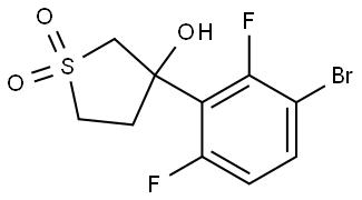Thiophene-3-ol, 3-(3-bromo-2,6-difluorophenyl)tetrahydro-, 1,1-dioxide Structure