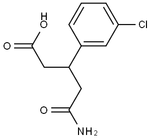 Benzenepropanoic acid, β-(2-amino-2-oxoethyl)-3-chloro- Structure