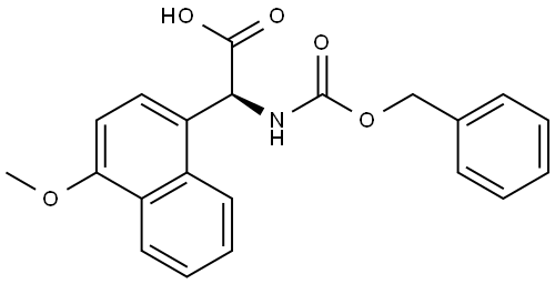 (S)-2-(((benzyloxy)carbonyl)amino)-2-(4-methoxynaphthalen-1-yl)acetic acid Structure