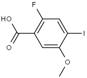 2-fluoro-4-iodo-5-methoxybenzoic acid Struktur