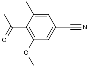 4-Acetyl-3-methoxy-5-methylbenzonitrile Struktur