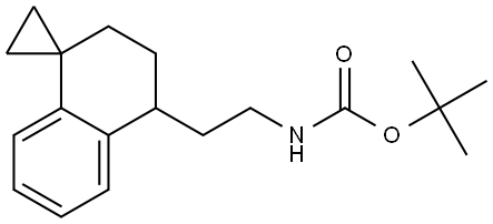 tert-butyl (2-(3',4'-dihydro-2'H-spiro[cyclopropane-1,1'-naphthalen]-4'-yl)ethyl)carbamate Structure