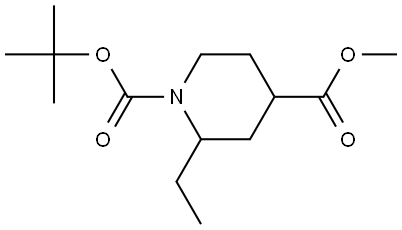 1-tert-butyl 4-methyl 2-ethylpiperidine-1,4-dicarboxylate Structure