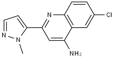 6-Chloro-2-(1-methyl-1H-pyrazol-5-yl)quinolin-4-amine Struktur