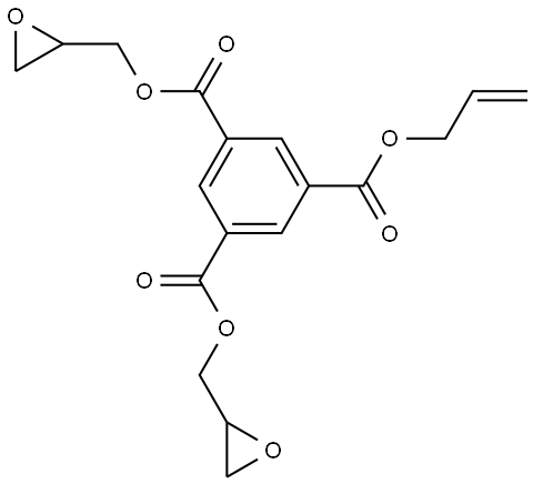 1-Allyl 3,5-bis(oxiran-2-ylmethyl) benzene-1,3,5-tricarboxylate Struktur