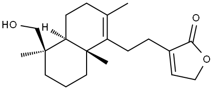 2(5H)-Furanone, 3-[2-[(4aS,5R,8aR)-3,4,4a,5,6,7,8,8a-octahydro-5-(hydroxymethyl)-2,5,8a-trimethyl-1-naphthalenyl]ethyl]- Struktur