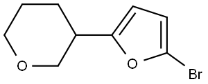 3-(5-bromofuran-2-yl)tetrahydro-2H-pyran Struktur